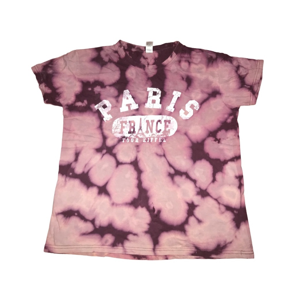 Custom bleached PARIS T-shirt